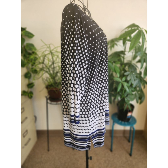 CJ banks Long Sleeve Polka Dot top in Black and White - Picture 3 of 8